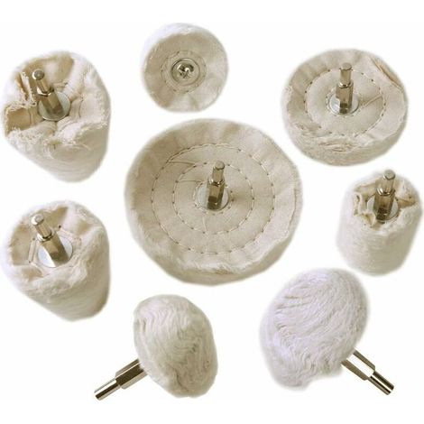 Kit Polissage Perceuse Aluminium, Kit Polissage Aluminium Brosse Roue Polissage pour Perceuse Chrome Inox Alu Metal 8pcs-INHHUB (1/5)