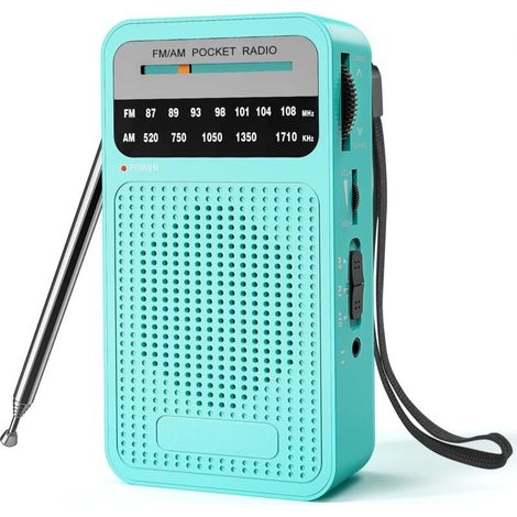 Portable Radio, FM/AM(MW) Transistor Radio, Pocket Battery Radio with Excellent Reception, Excellent Sound Quality, Mini Portable Radio (1/5)