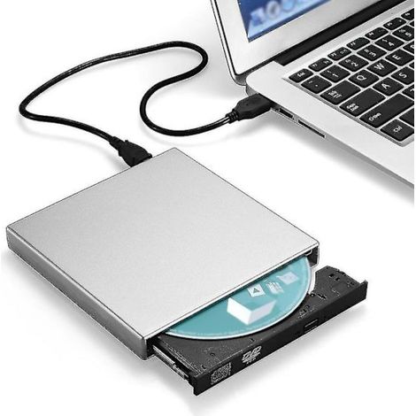 Graveur CD-RW externe USB, lecteur DVD/CD, lecteur optique pour ordinateur portable (1/4)