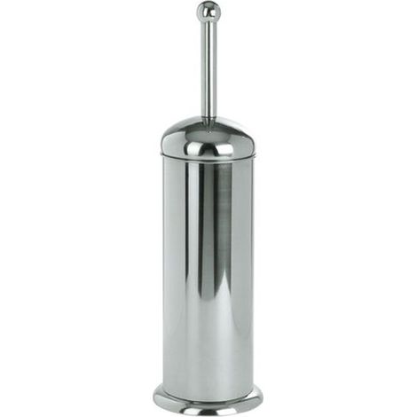 Portascopino Spazzolone WC in Acciaio Cromato Lucido 12 x 40 cm