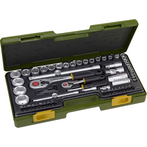 Proxxon Industrial Steckschlüsselsatz metrisch 1/4" (6.3 mm), 1/2" (12.5 mm) 65teilig 23286