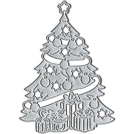 Weihnachtsbaum-Geschenkbox-Stanzform aus Metall, Schablone zum Selbermachen von Scrapbooking-Alben, Papierkarten, Prägeformen, Basteldekoration