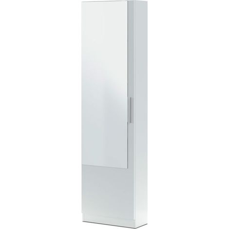 ARMARIO ZAPATERO SUELO CON ESPEJO 180x50x22CM BLANCO ARTIK (1/10)