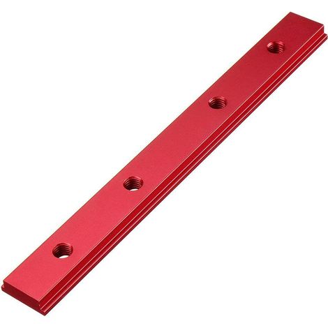 Glissière en T spécialement conçue pour les glissières de menuiserie,Glissière en T, 200 mm de long M8, filetée, rouge (1/5)