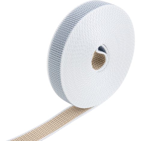PrimeMatik - Ruban réversible gris & blanc et beige & blanc pour stores en nylon 22mm x 6m (1/5)