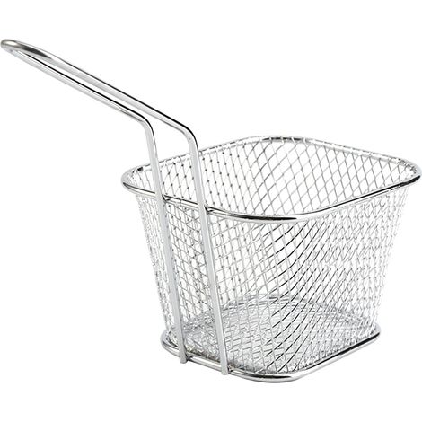 8 Paniers Friteuses Mini Inox Acier Fin avec Manche, Passoire à Frites pour Cuisson, Ustensile de Cuisine, Lot de 8 (1/5)
