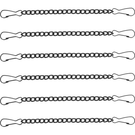 6 Pièces Chaînes de Suspension Noires pour Panneaux Fenêtres Verre et Signalisation Sécuritaire Chaînes Polyvalentes pour Maison et Bureau Installation Facile et Design Élégant (1/5)