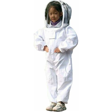 Traje de apicultura infantil – Algodón de manga larga – Protección contra picaduras – Talla M para alturas de 80 a 130 cm (1/4)