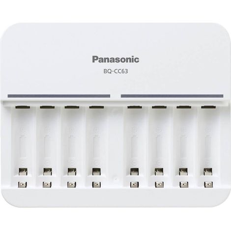 Panasonic BQ-CC63E Caricabatterie universale NiMH Ministilo (AAA), Stilo (AA) (1/5)
