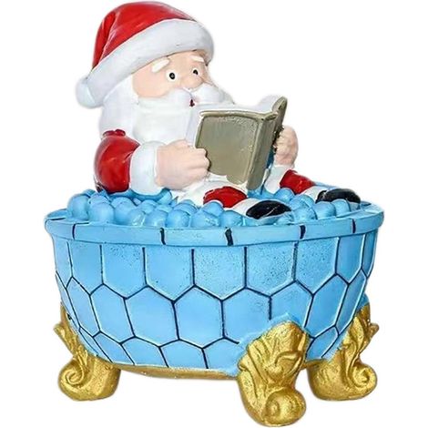 Décorations de meubles Père Noël peintes à la main - Idée cadeau de Noël idéale - Ornement de bureau (1/5)