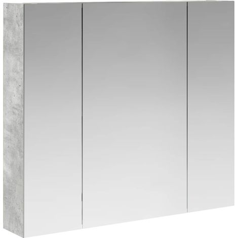 Maison Exclusive - Badezimmerspiegelschrank mit Regal Beton Grau