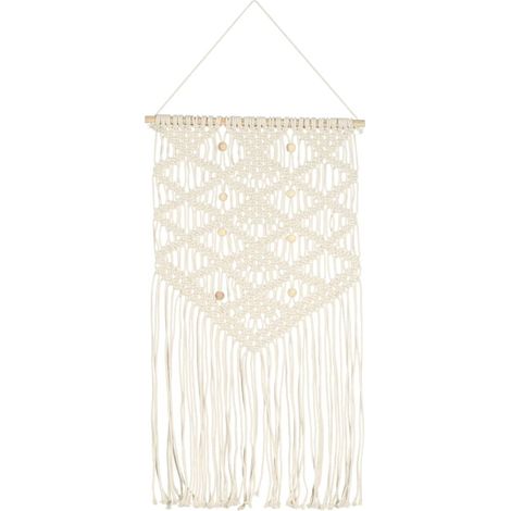 Cintre mural en macramé 40x80 cm Coton CFW130860 (1/5)