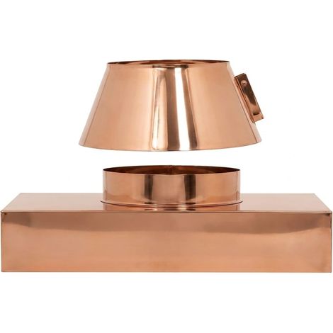 MAKA Faldale con Fascia Canna Fumaria Doppia Parete Rame Base 200x200 mm (1/5)