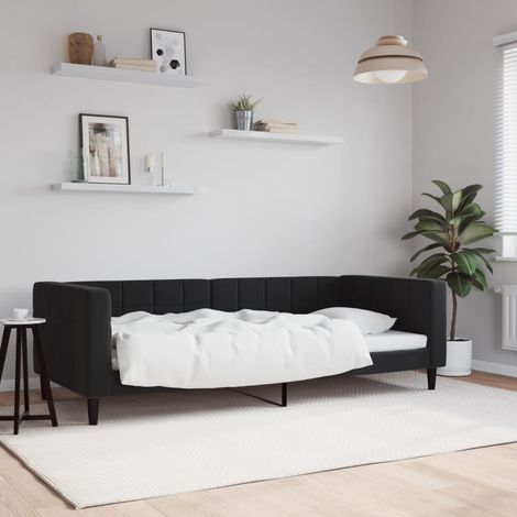 Tagesbett Schwarz 90x190 cm Samt