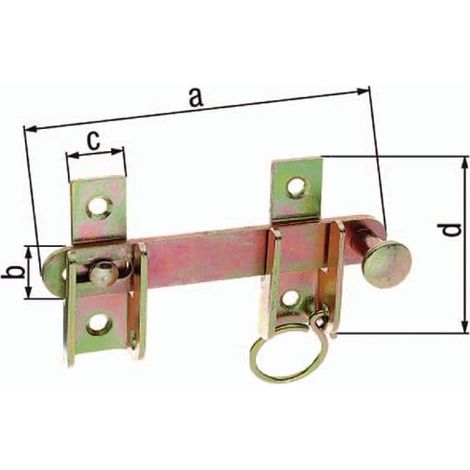 GAH Alberts Jambage pour volet de porte ( 8002768382 ) longueur 120 mm largeur 18 mm Ø du trou 6 mm