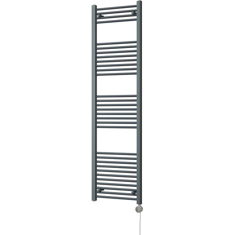 Zennor - Anthracite Electric Towel Rail H1800mm x W500mm Straight 700w Thermostatic (1/3)