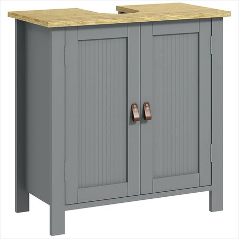 Meuble de salle de bain Meuble sous lavabo 60 x 30 x 60 cm gris (1/5)