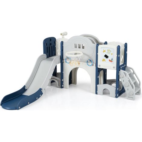Toddler Slide & Climber Playset with Basketball Hoop (1/3)