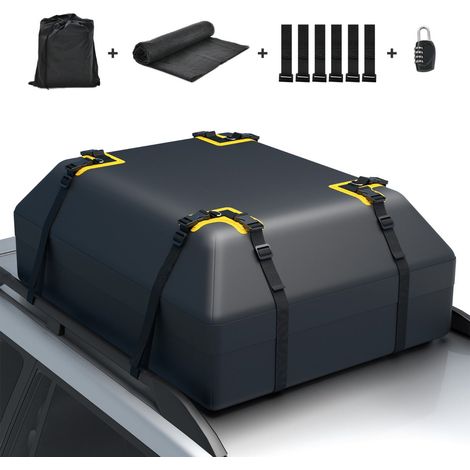 Bolsa de techo para coche 83 x 112 x 43 cm impermeable bolsa de camping de gran capacidad en poliéster negro 200018720 (1/2)