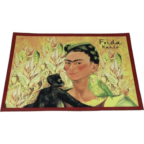 Tovaglietta da tavolo con dipinto di Frida Kahlo, perfetta come regalo. (1/2)