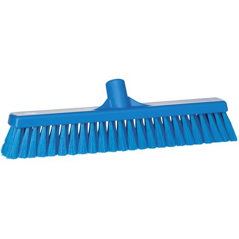 Vikan, Balai, largeur 410 mm, souple, lot de 10, bleu