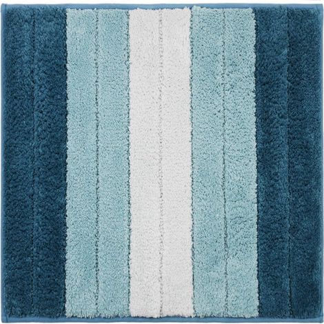Tapis de bain en microfibre douce 50 x 80 cm, absorption rapide, dégradé bleu (1/5)