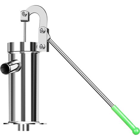 Pompe à eau manuelle, surpresseur de puits à tuyau droit, type mélangeur en acier inoxydable (1/5)
