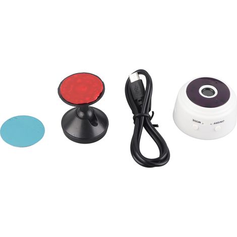 Caméra Mini sans fil WiFi HD 1080P vision nocturne angle large 90° caméra de surveillance extérieure intérieure blanche (1/5)