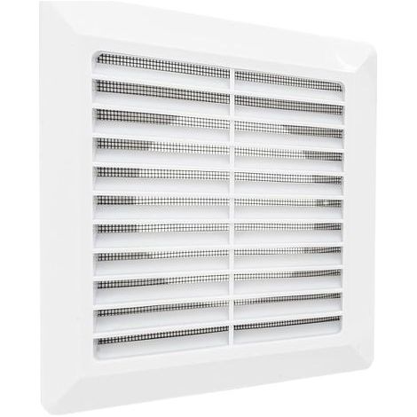 Grille de Ventilation Grille anti-insectes 17 x 17 cm plastique ABS grille. SGD Ø 100 mm., blanc (1/5)