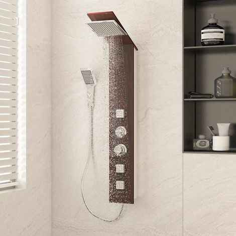Système de panneau de douche Verre Marron (1/5)