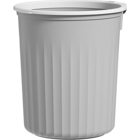 AUDeals Mülleimer mit Pressring, runder Kunststoff-Abfalleimer für Bad, Küche, Schlafzimmer, Recycling, 5 Gallonen (1/5)