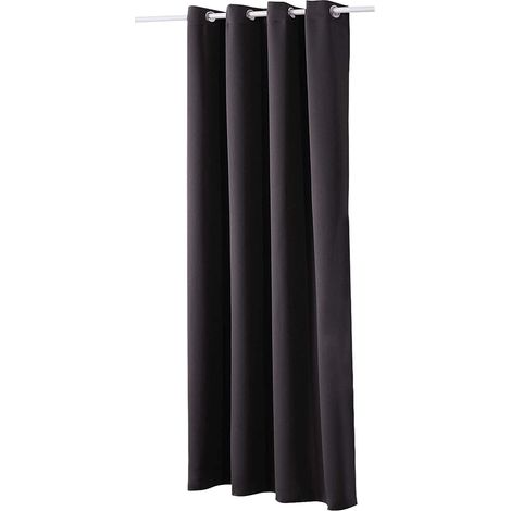 WOLTU 1 pièce Rideau occultant à œillets pour fenêtre Porte, Thermique Isolant, 135x245cm, Anthracite VH5877an
