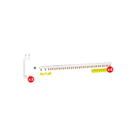 Schneider - LOT XP RESI9 - Spu00e9cial tableau 4 Rangu00e9es 18M - Peignes 1P+N - Ru00e9f. : R9PXV x 3+R9PXH218x4 (1/2)