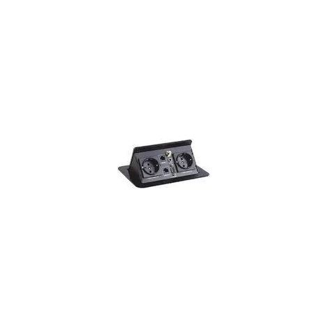 equip 333341 prise bureau noire avec ports USB HDMI VGA RJ45