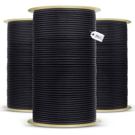 DQ-PP schwarzes Gummiseil - 4mm - 5m - Expander Gummischnur Elastiches Gummikordel Spannseil Planen Spangummi (1/5)