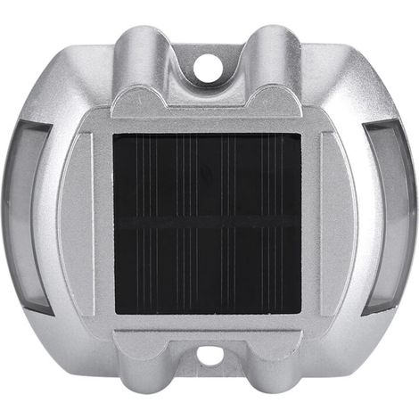 Lampada da esterno impermeabile in alluminio con 6 LED alimentata a energia solare, luce bianca (1/4)