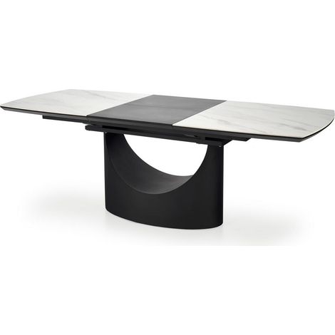 Table à manger extensible céramique style marbre 160cm Pava (1/5)