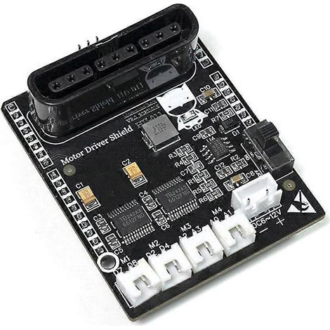 Módulo controlador de motor de 4 vías de 6-12 V CC, placa de desarrollo de extensión de control de motor de alto rendimiento para modelos de automóviles. (1/5)