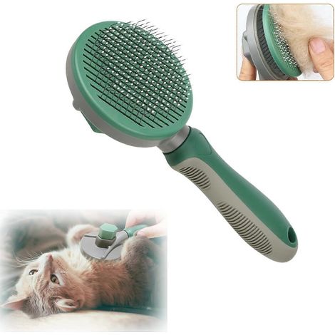 Brosse pour chat, brosse autonettoyante pour chat, élimine en douceur le sous-poil mort, brosse de massage pour animaux, peignes démêlants pour chats, brosse démêlante pour poils emmêlés (1/5)