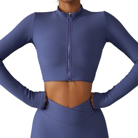 Veste Courte Sport - Tissu Chinlon Respirant - Fermeture Éclair Double - Pour Entraînement Gym Et Activités Extérieures - Taille M (1/5)