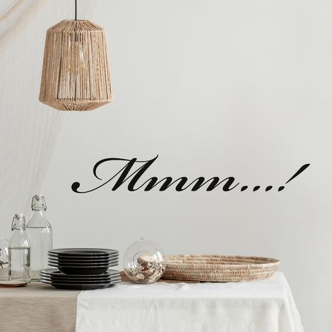 Sticker Mural - Cuisine Mmm - 3.5x21 cm - Noir (1/3)
