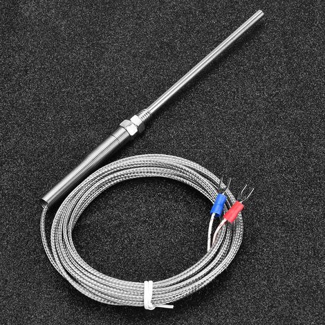 Thermoelement Typ K mit M8-Gewinde, 100 mm Sonden-Temperaturfühlerkabel 0-400℃ (4 m) (1/5)