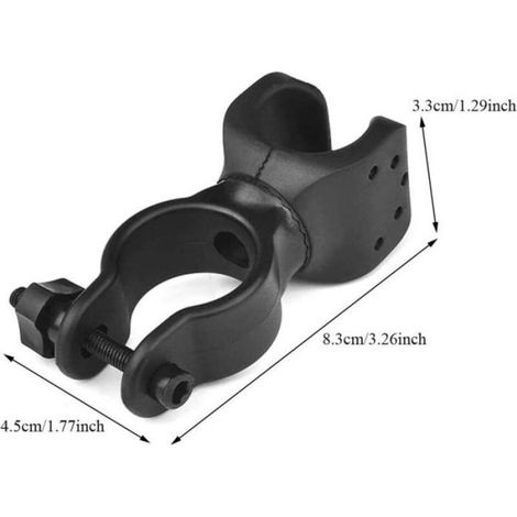 - Lot de 3 supports de fixation pour éclairage de vélo, support de lampe de poche, support de montage, clip de lampe de poche, (1/4)
