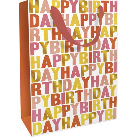 Geschenktasche Happy Birthday 26 x 36 cm Geschenkpapier