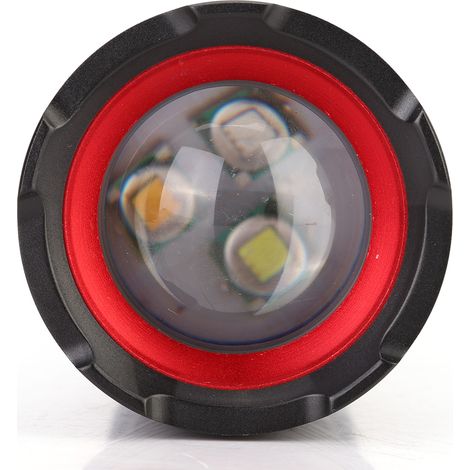 Hochleistungsfähige, per USB aufladbare LED-Taschenlampe, wasserdicht, ideal für Camping und Notfallsituationen. (1/5)