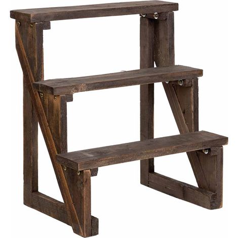 Escalera estantería de madera 45x31x50h cm (1/5)