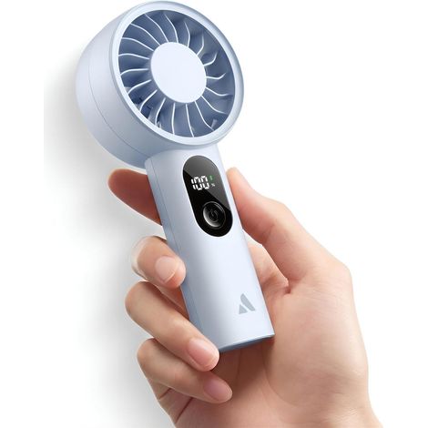 Ventilateur à Main Portable Rechargeable USB 10h Refroidissement Ventilateur Batterie Ventilateur de Poche Été Bleu (1/5)