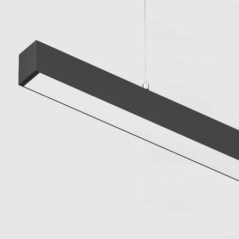 Barra Lineare LED 150 lm/W High efficiency Luxor 5700K Nero 40 W 120 cm Sospensione