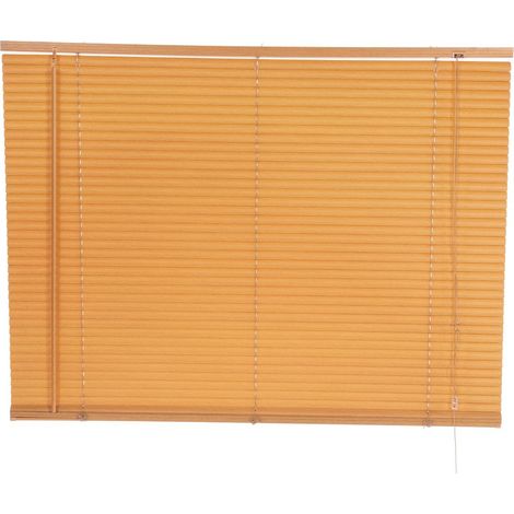 Oypla 120 x 150cm PVC Teak Wood Effect Home Office Venetian Window Blinds (1/5)