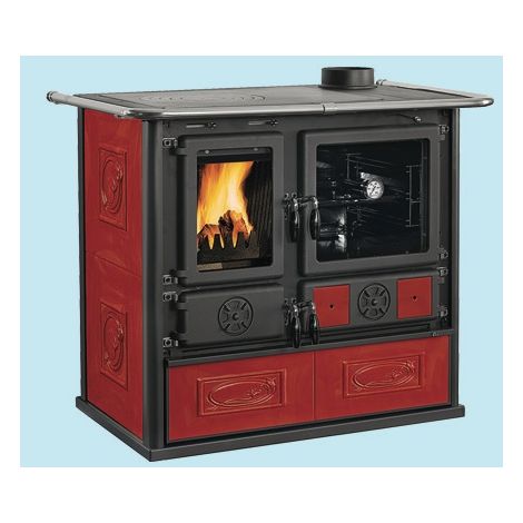 Stufa cucina a legna nordica rosa liberty pergamena dx - Nordica (1/5)
